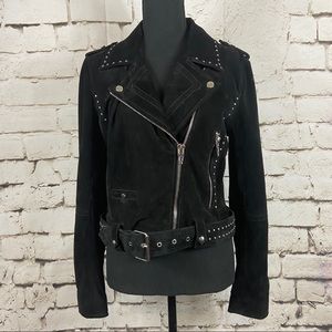 Blank NYC Studded Leather Moto Jacket Size Small